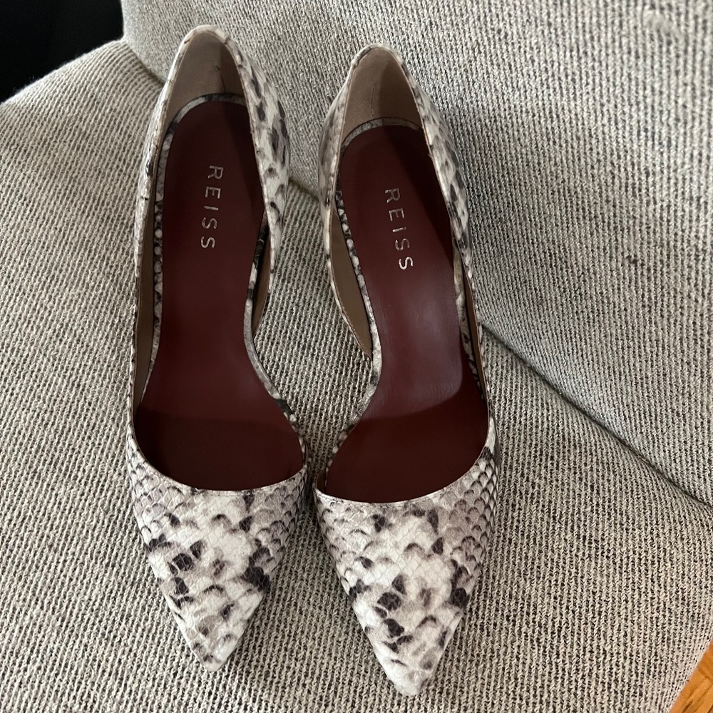 Reiss Snakeskin Pumps - Size 36